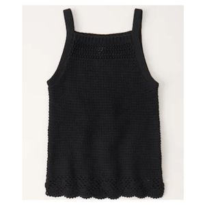 Abercrombie Kids Square Neck Sweater Tank - Black - 7/8